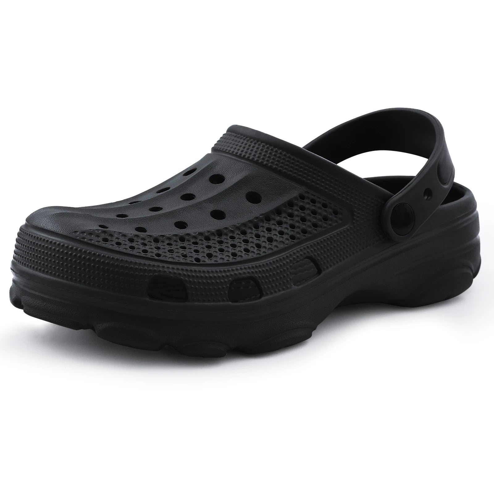 Crestar Men's Clogs Sandals Summer Holes Breathable Garden Home Sandals Fashion Outdoor Antiskid Sole Beach Slides Solid Color