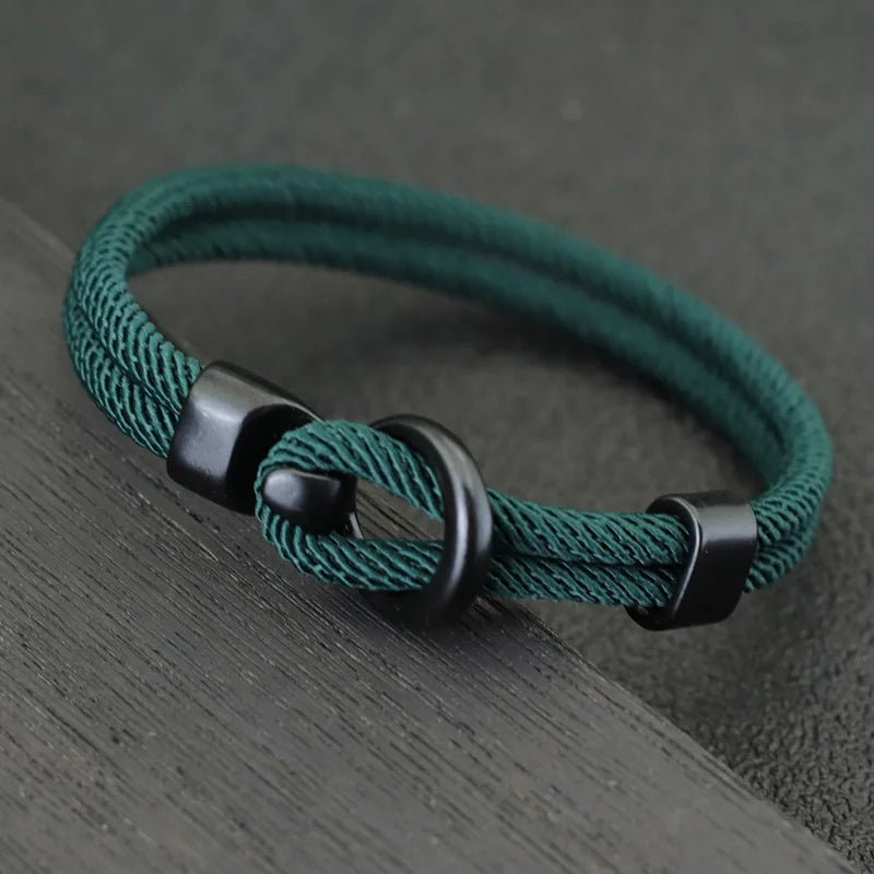 Fashion Rope Bracelet Men Double Layer Outdoor Camping Braclet Homme Accessories Survival Paracord Braslet Gift For Him - Live Store 4U