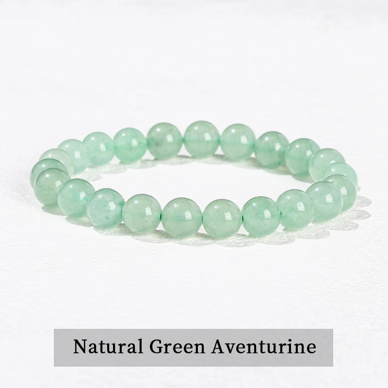 JD 6 8 10mm Natural Stone Beaded Bracelet Obsidian Fluorite Quartz Jasper Healing Beads Bangles Women Men Stretch Yoga Jewelry - Live Store 4U