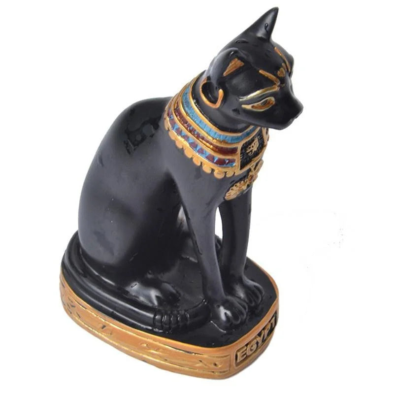 Cat Statue Ornament Egyptian Cat Figurine Statue Decoration Vintage Cat Goddess Statue Home Garden Mini Animal Ornament