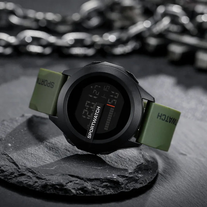 YIKAZE Sport Watch for Men Military Digital Watch Stopwatch Luminous Date Week Waterproof Men's Clock Electronic Wristwatch