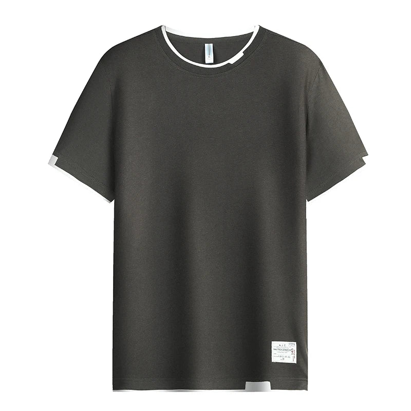 FGKKS 2024 Casual T-shirt For Men Pure Cotton Breathable Fashion Short Sleeve High Quality Design Casual T-shirt For Men - Live Store 4U