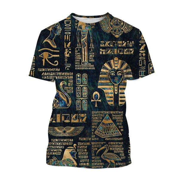 Summer Ancient Egypt 3D Print T-Shirts Streetwear Men Fashion Harajuku Casual Oversized O-Neck T Shirt Tees Tops Clothing