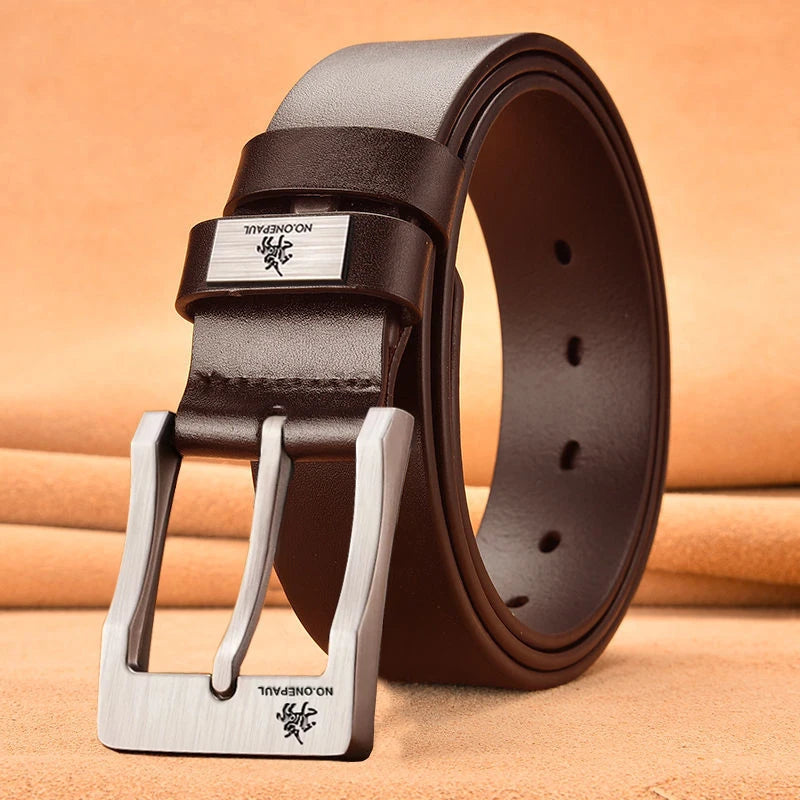 New Trend Men's High Quality Buckled Jeans Leather Casual Belt Business Cowboy Belt Men's Fashion Designer - Live Store 4U