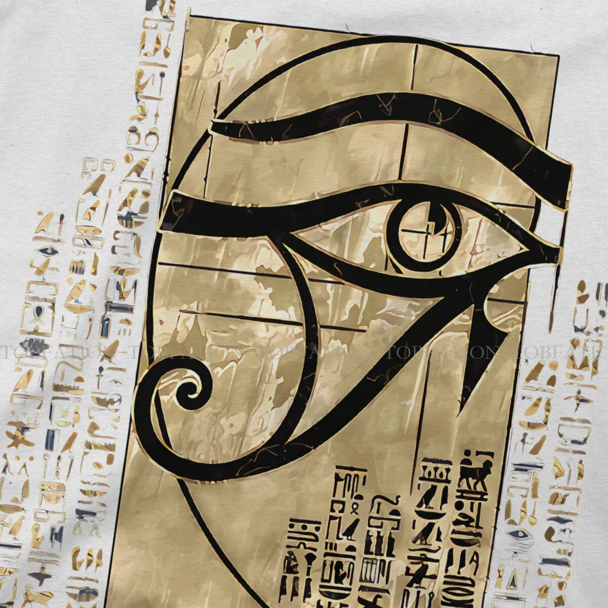 Egyptian Original TShirts Egyptian Eye of Horus Sacred Geometry Ornament Print Men's T Shirt Hipster Tops 6XL