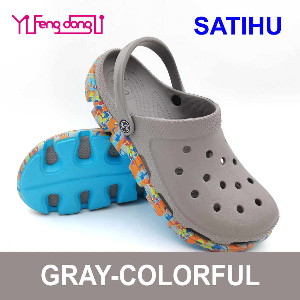 SATIHU Clogs Beach Sandals Casual Shoes Family Parent-child Male Female Lovers Friends Summer Stroll Antiskid Waterproof Fashion