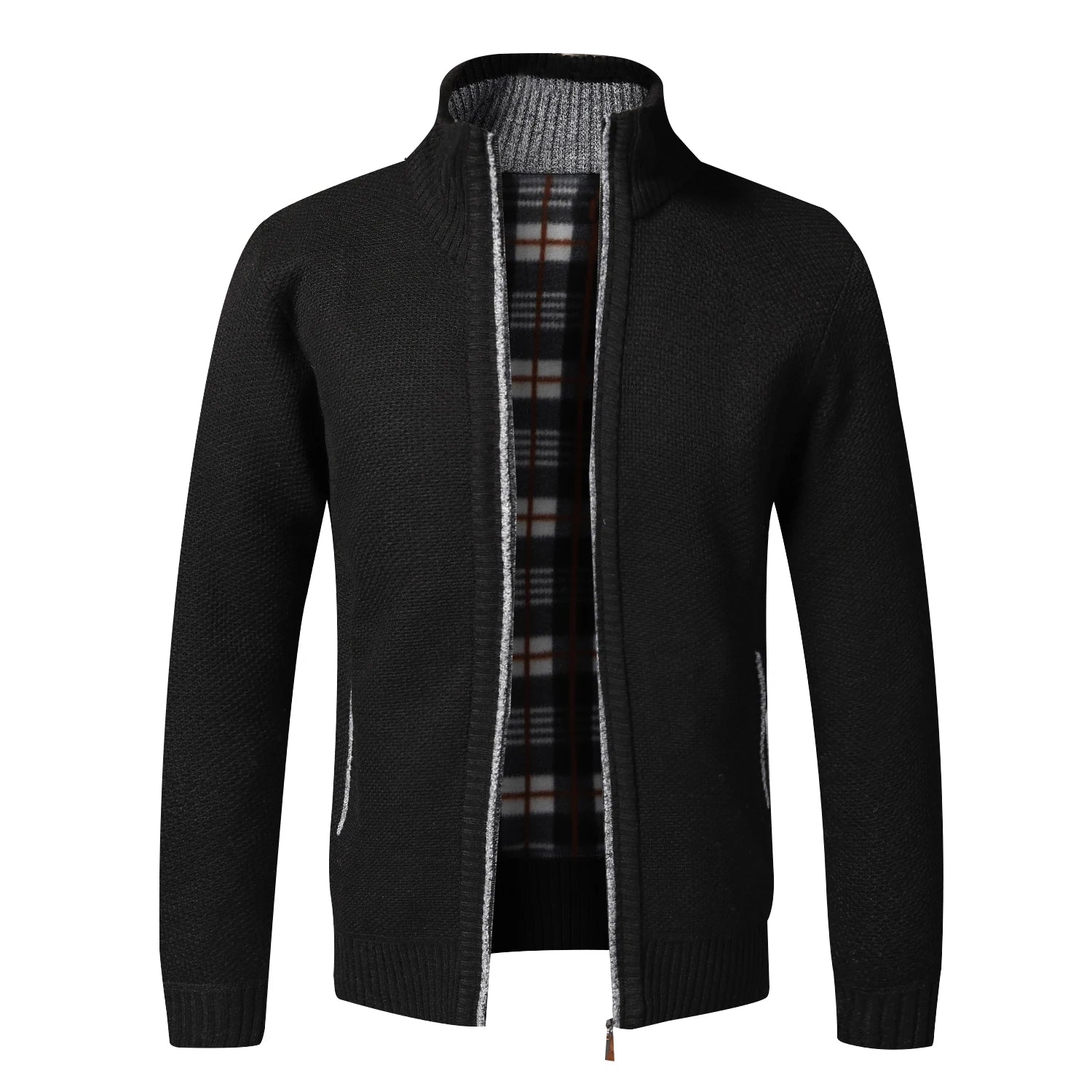 Autumn Winter Warm Cardigan Men Fleece Sweaters Full Zip Jackets Slim Fit Luxury Brand Knitted Sweater Coat American Jersey - Live Store 4U