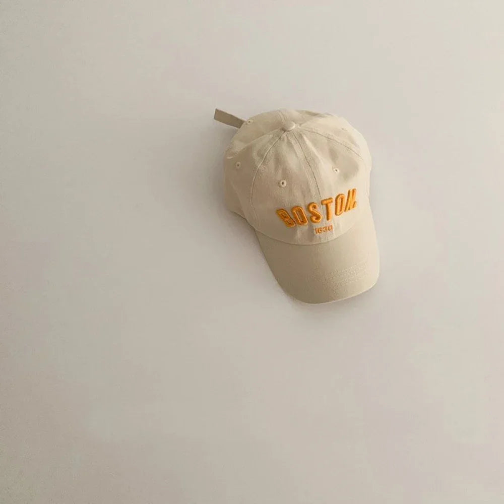 Children's Hats Boys And Girls Four Seasons Korean Version Of The Embroidered Letters Duck Tongue Cap Fashion Baby Baseball Cap