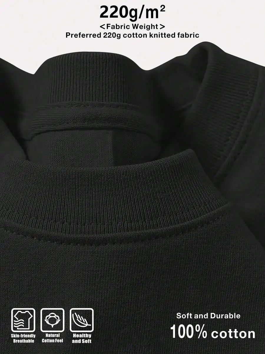 Ancient Egyptian Elements Pattern Black Cotton 200g Men's T - Shirt, Soft and Comfortable, Ideal for Daily Summer Wear