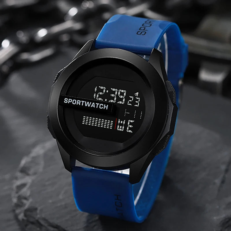 YIKAZE Sport Watch for Men Military Digital Watch Stopwatch Luminous Date Week Waterproof Men's Clock Electronic Wristwatch