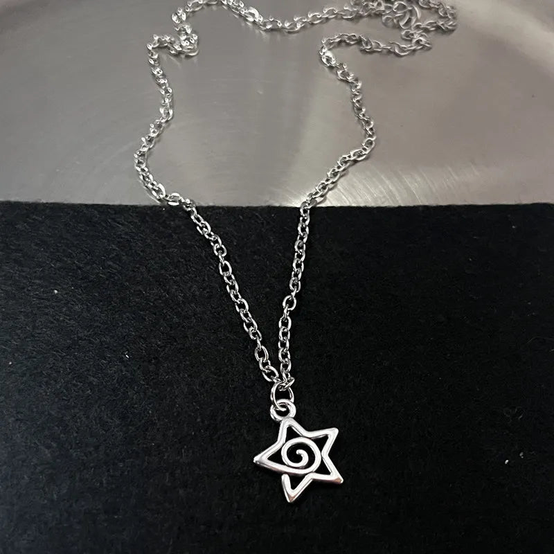 Y2K Flail Fire Heart Teeth Pendant Necklace for Women Men Charm Necklace Grunge Punk Fashion Jewelry ﻿ - Live Store 4U