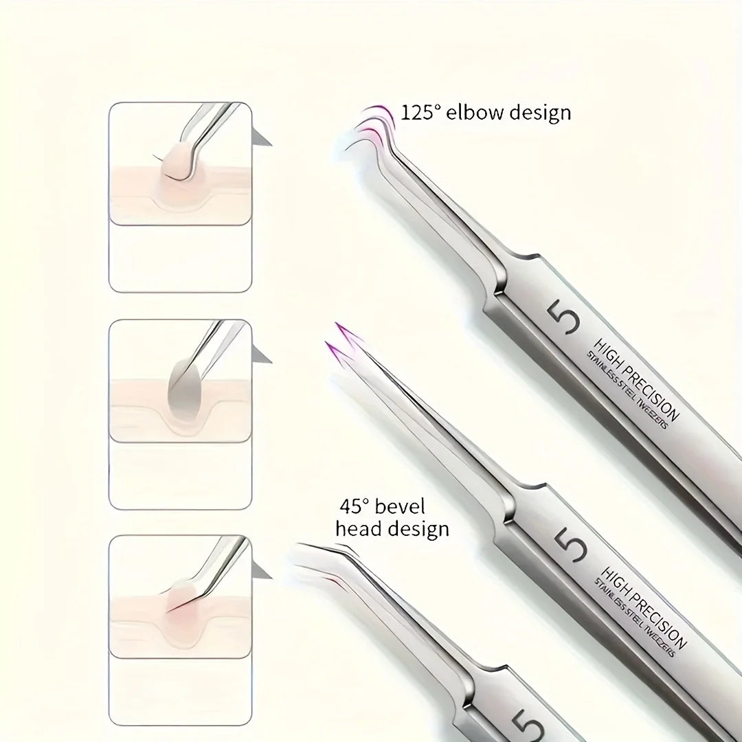 8/11pcs Stainless Steel Blackhead Remover Kit, Face And Nose Precision Tools for Whitehead And Removal, with Portable Box