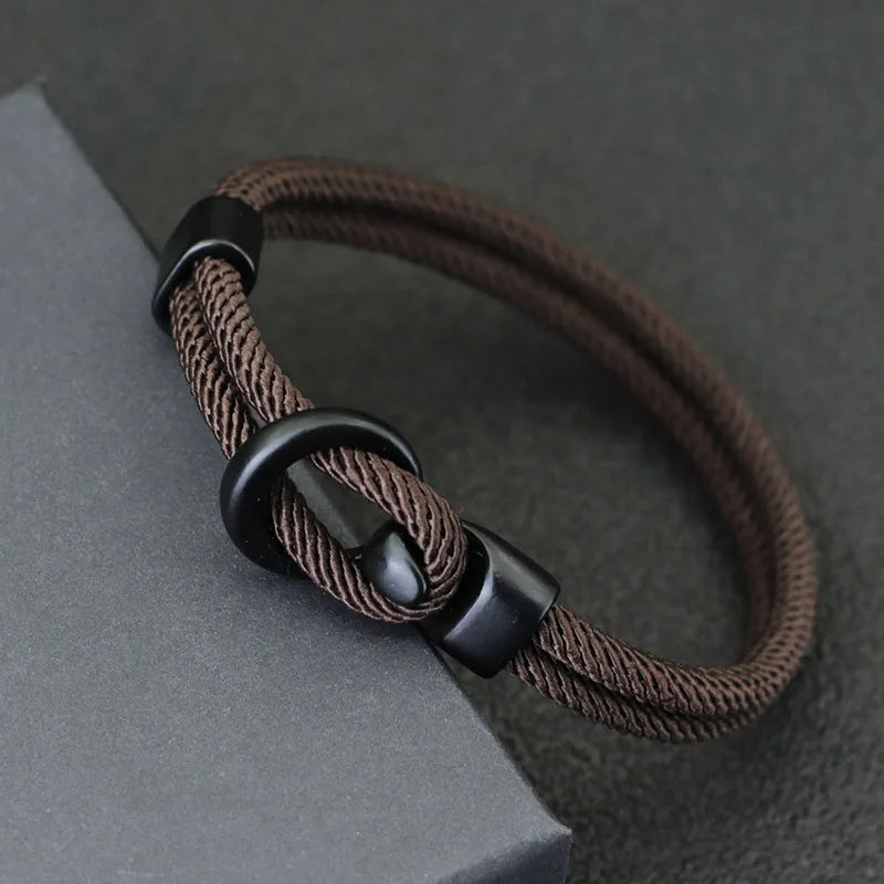 Fashion Rope Bracelet Men Double Layer Outdoor Camping Braclet Homme Accessories Survival Paracord Braslet Gift For Him - Live Store 4U