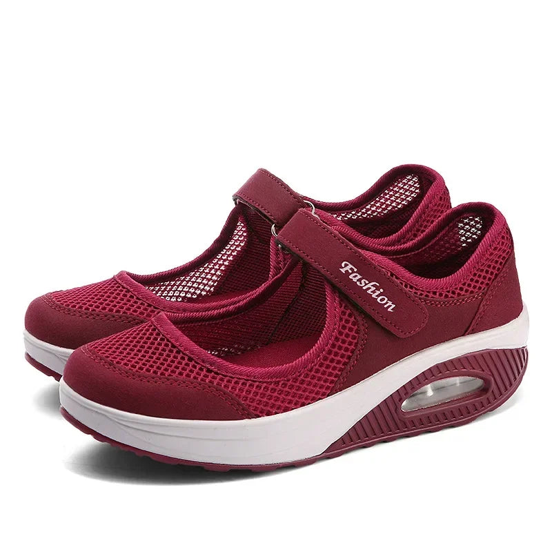Casual Sneakers Summer Women Shoes Breathable Mesh Light Shoes for Women 2025 Trend Platform Sandals Black Zapatillas De Mujer