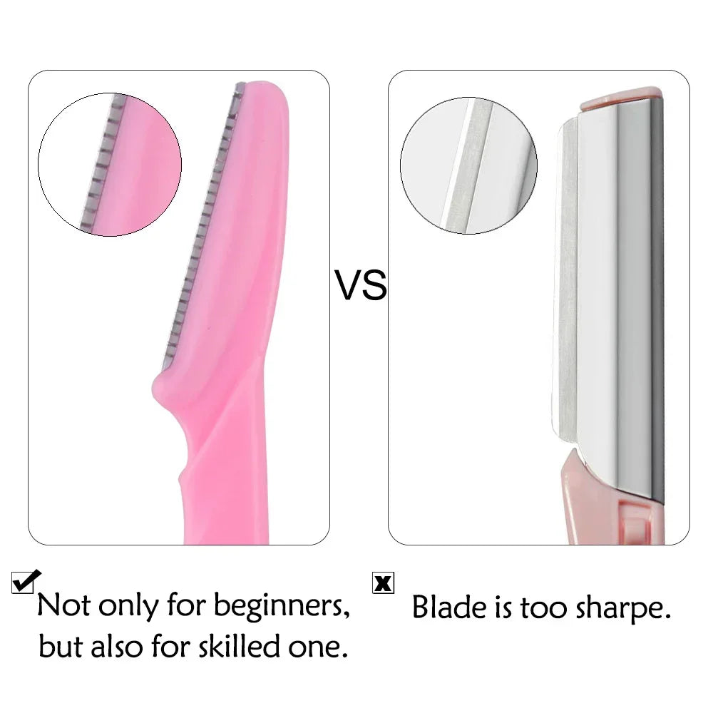 3/5Pcs Precision Eyebrow Razor & Dermaplaning Set for Men and Women - Easy, Gentle Shaping & Exfoliating