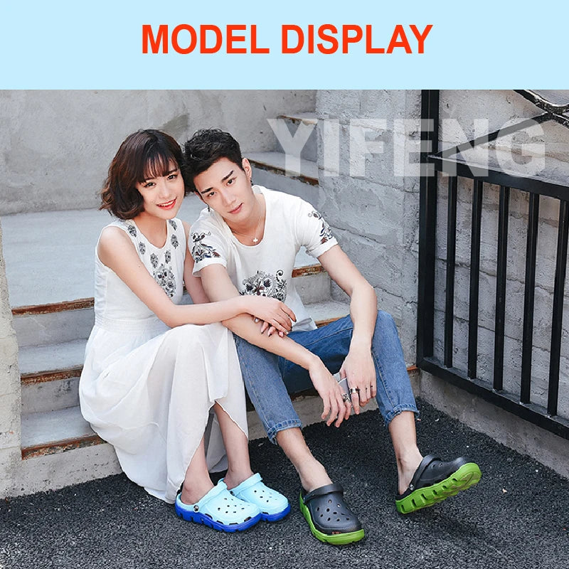 SATIHU Clogs Beach Sandals Casual Shoes Family Parent-child Male Female Lovers Friends Summer Stroll Antiskid Waterproof Fashion
