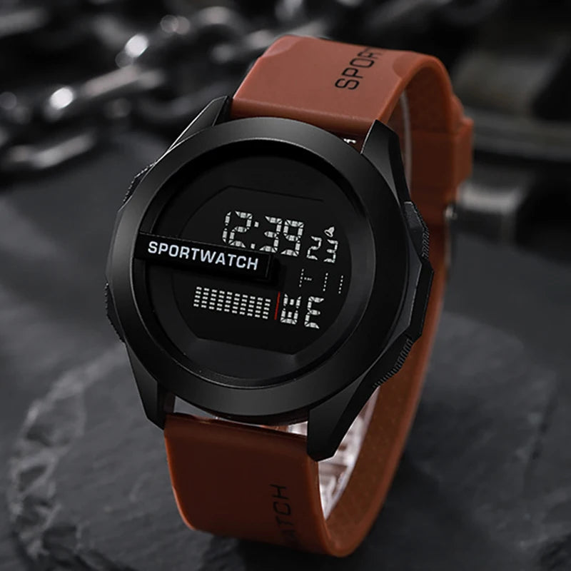 YIKAZE Sport Watch for Men Military Digital Watch Stopwatch Luminous Date Week Waterproof Men's Clock Electronic Wristwatch