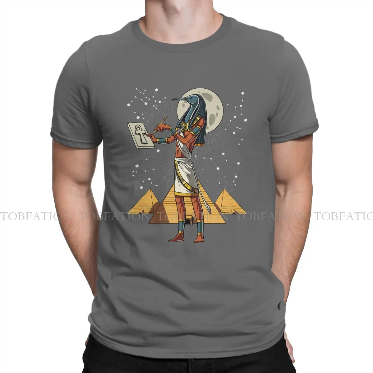 Ancient Egypt Egyptian Crewneck TShirts God Thoth Classic Personalize Men's T Shirt Hipster Clothing Size S-6XL