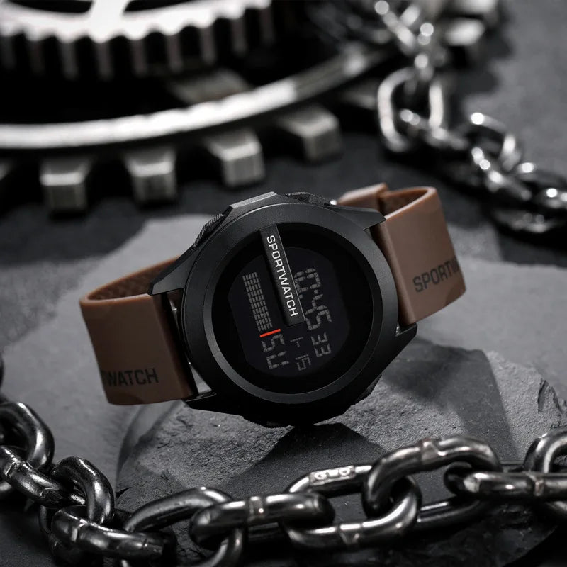 New Multifunctional Electronic Watch for Men Casual Simple Waterproof Sports Mens Watches Fashionable Wristwatch Accessories