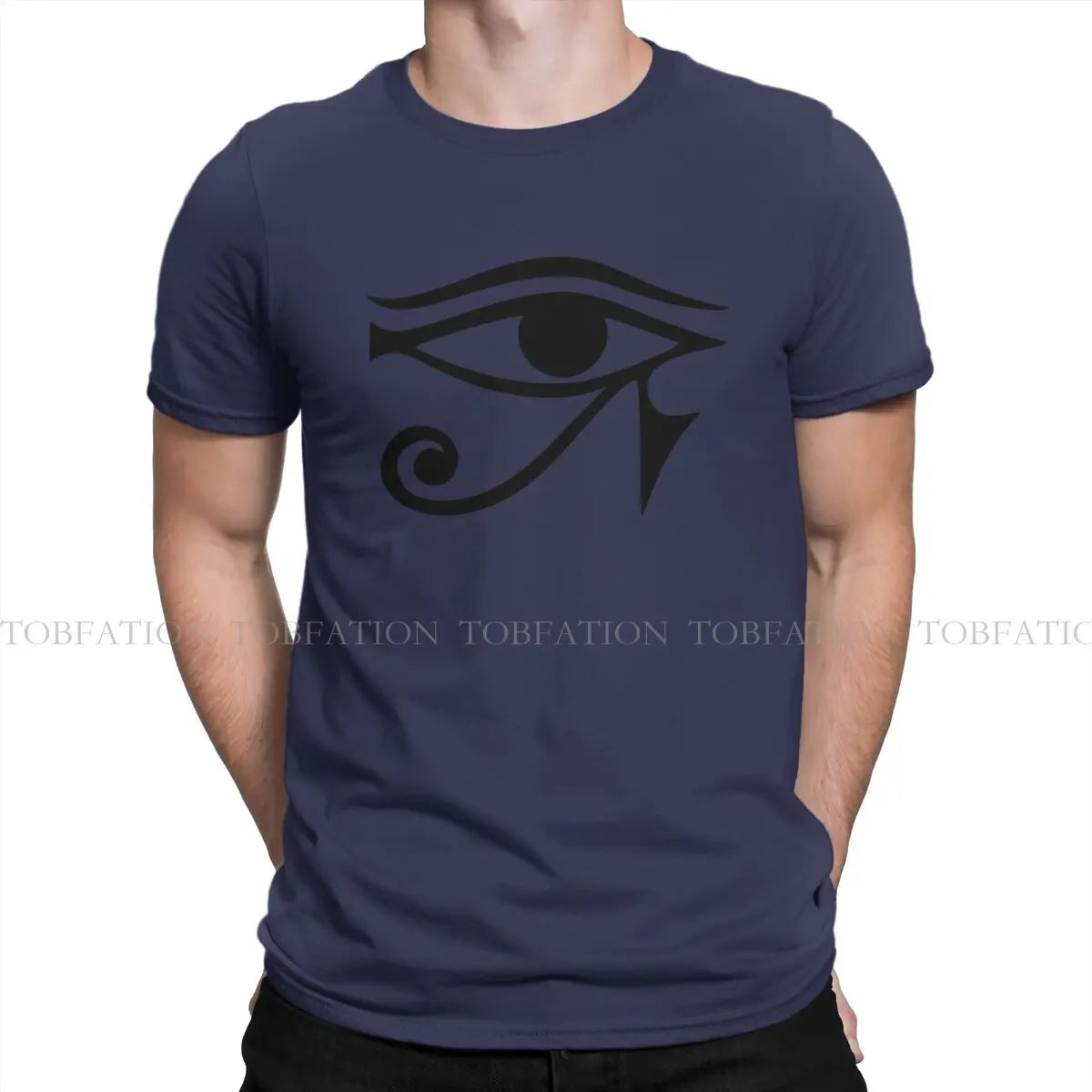 Horus Eye O Neck TShirt Eye of Horus Egyptian Pure Cotton Original T Shirt Man's Clothes Fashion Fluffy
