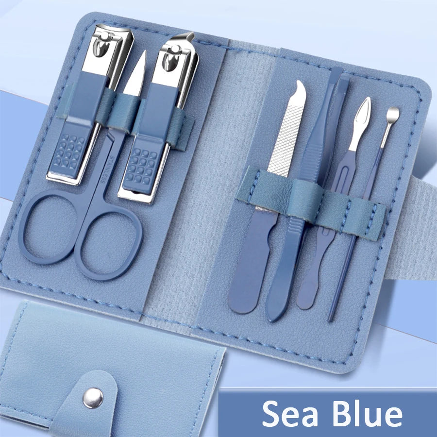 Professional Nail Clippers Set for Men, Stainless Steel Portable Nail Cutter Kit, High Carbon Steel Blade, Portable set