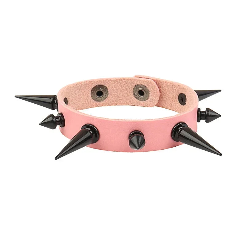 Hip Hop Rock PU Leather Bracelet Men and Women Punk Spikes Rivets Skull Heart Cross Creative Party Bracelet Jewelry Accessories - Live Store 4U