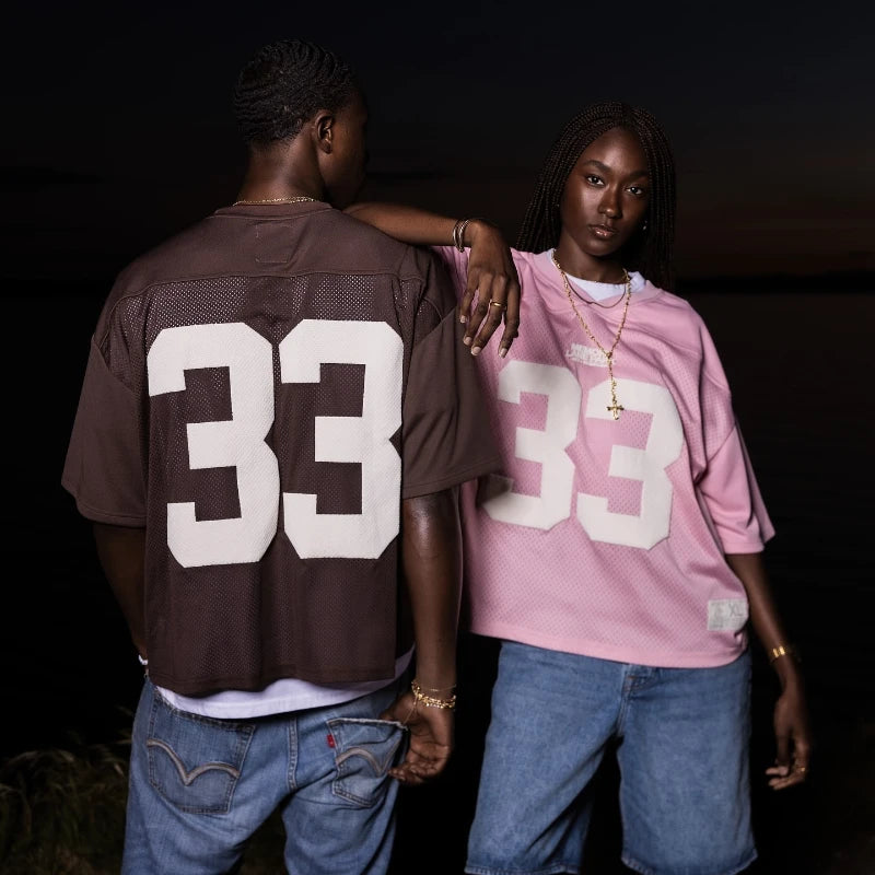 Y2K Retro Jersey Quick Dry Breathable Mesh T Shirt Men Women Street College Sports Wear Oversized Unisex Football Training Wear - Live Store 4U