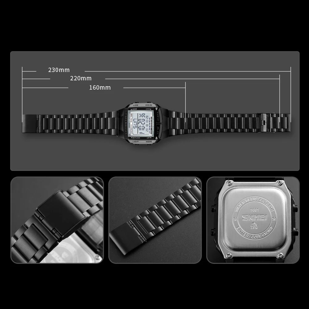SKMEI 1381 Electronic Watch For Men Luxury Waterproof LED Digital Wristwatches Military Sport Mens Clock 1328 Reloj Masculino