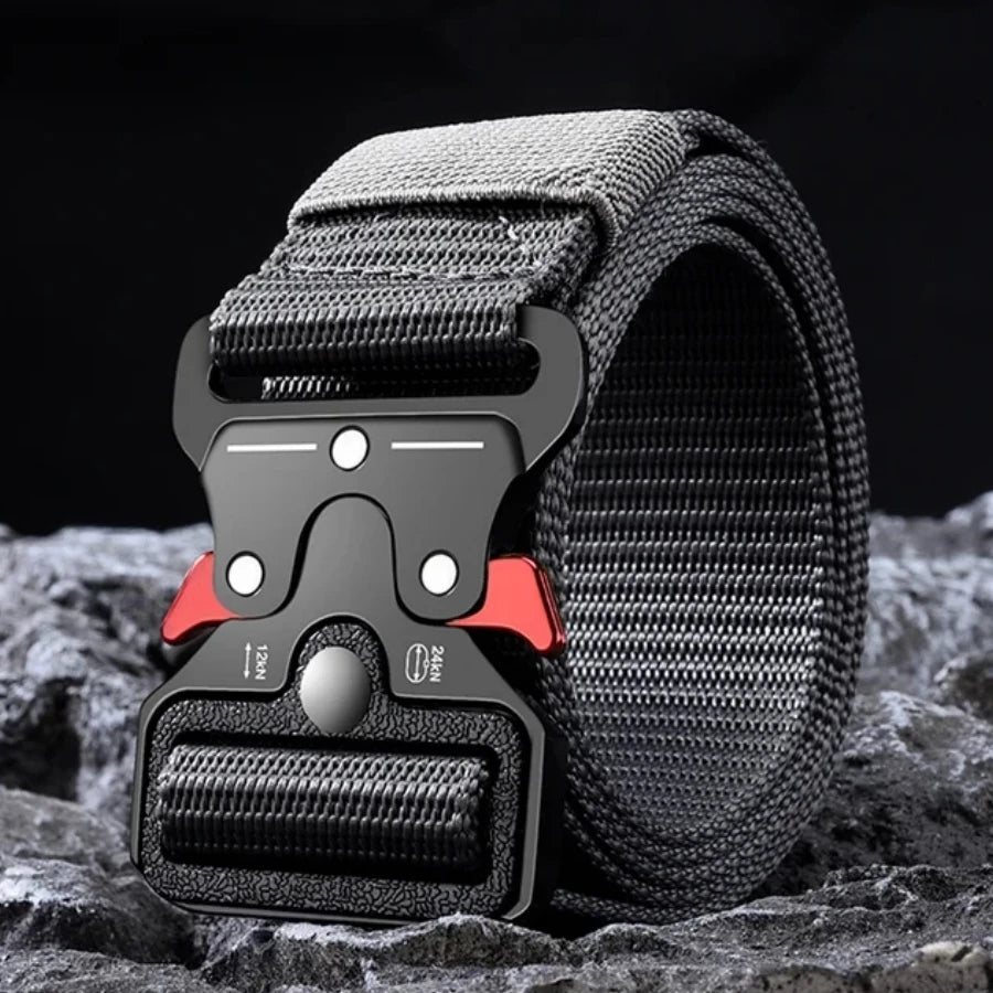 The New Men's 125cm Buckle Belt Nylon Braided Lightweight Breathable Daily Commuter Men's Belt - Live Store 4U