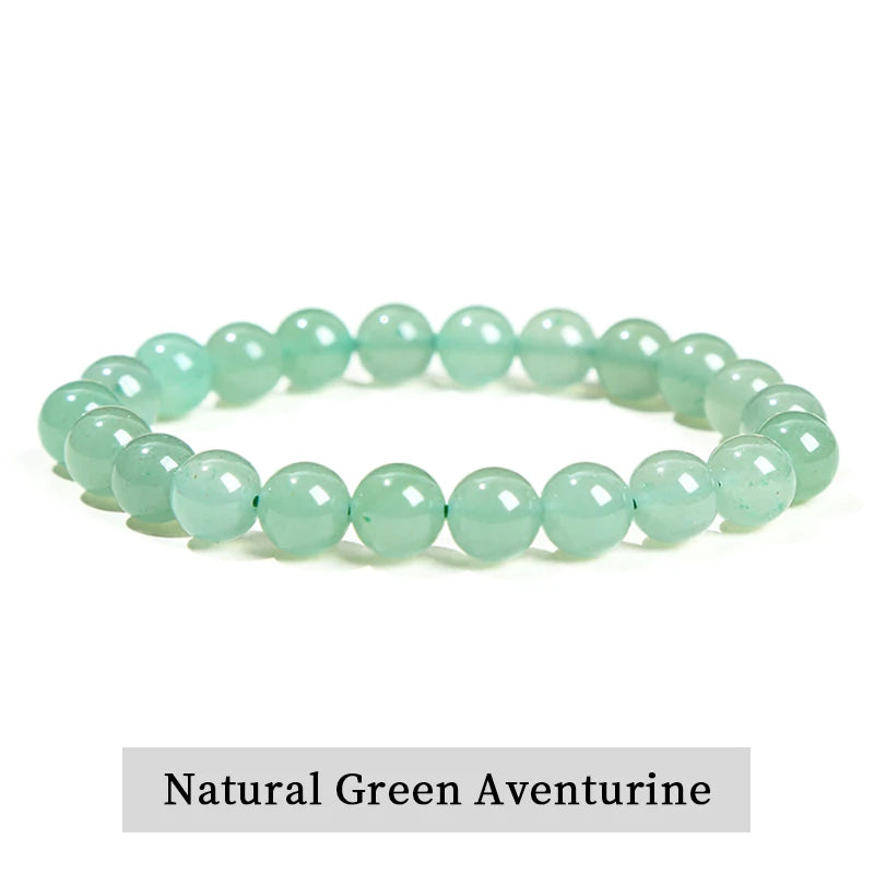 JD Natural Stone Beads Bracelet Amethyst Tiger Eye Crystal Quartz Agate Gem Beads Bangles Women Men Reiki Healling Jewelry Gift - Live Store 4U