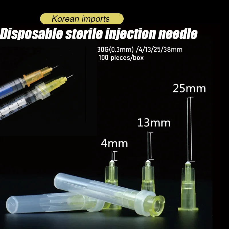 30G x4mm, 30G x13mm, 30G x25mm  Korean genuine painless beauty ultra-fine disposable tools