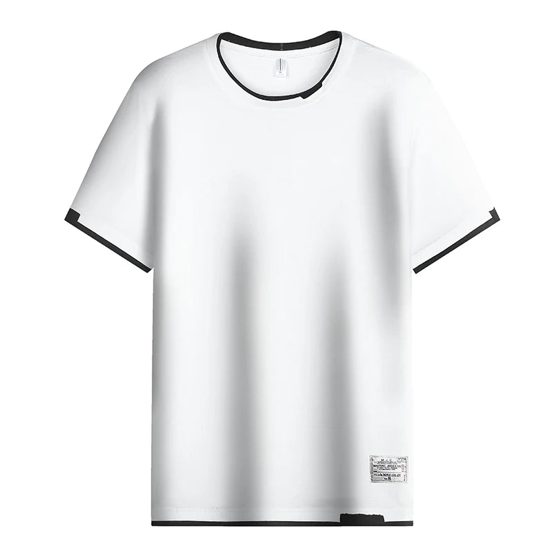 FGKKS 2024 Casual T-shirt For Men Pure Cotton Breathable Fashion Short Sleeve High Quality Design Casual T-shirt For Men - Live Store 4U