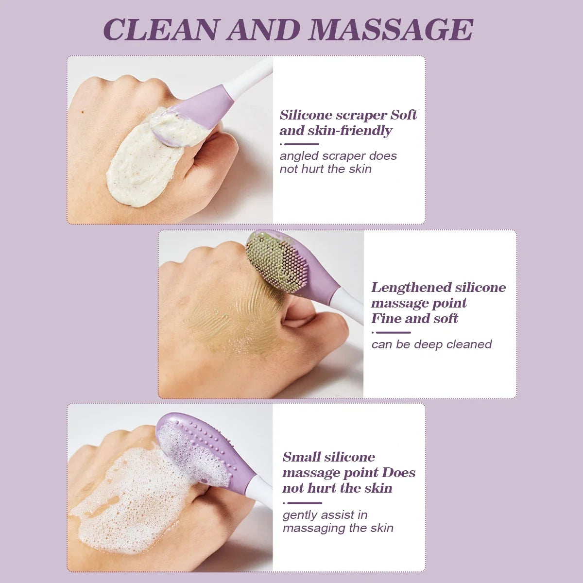 2 In1 Scrub   Blackhead  Silicone Facial Cleansing & Mask Brush  Deep Cleaning Tools Exfoliator Scrub Pore Facial Skin Care