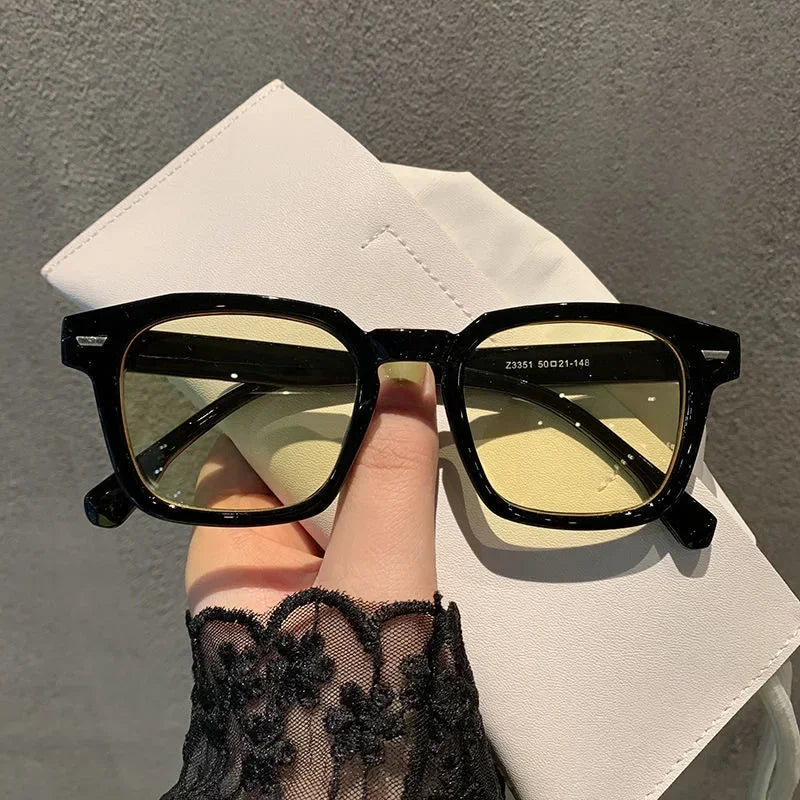 2024 Unisex Rectangle Vintage Sunglasses Fashion Design Retro Sun Glasses Female Lady Eyeglass Cat Eye Casual Goggles UV400