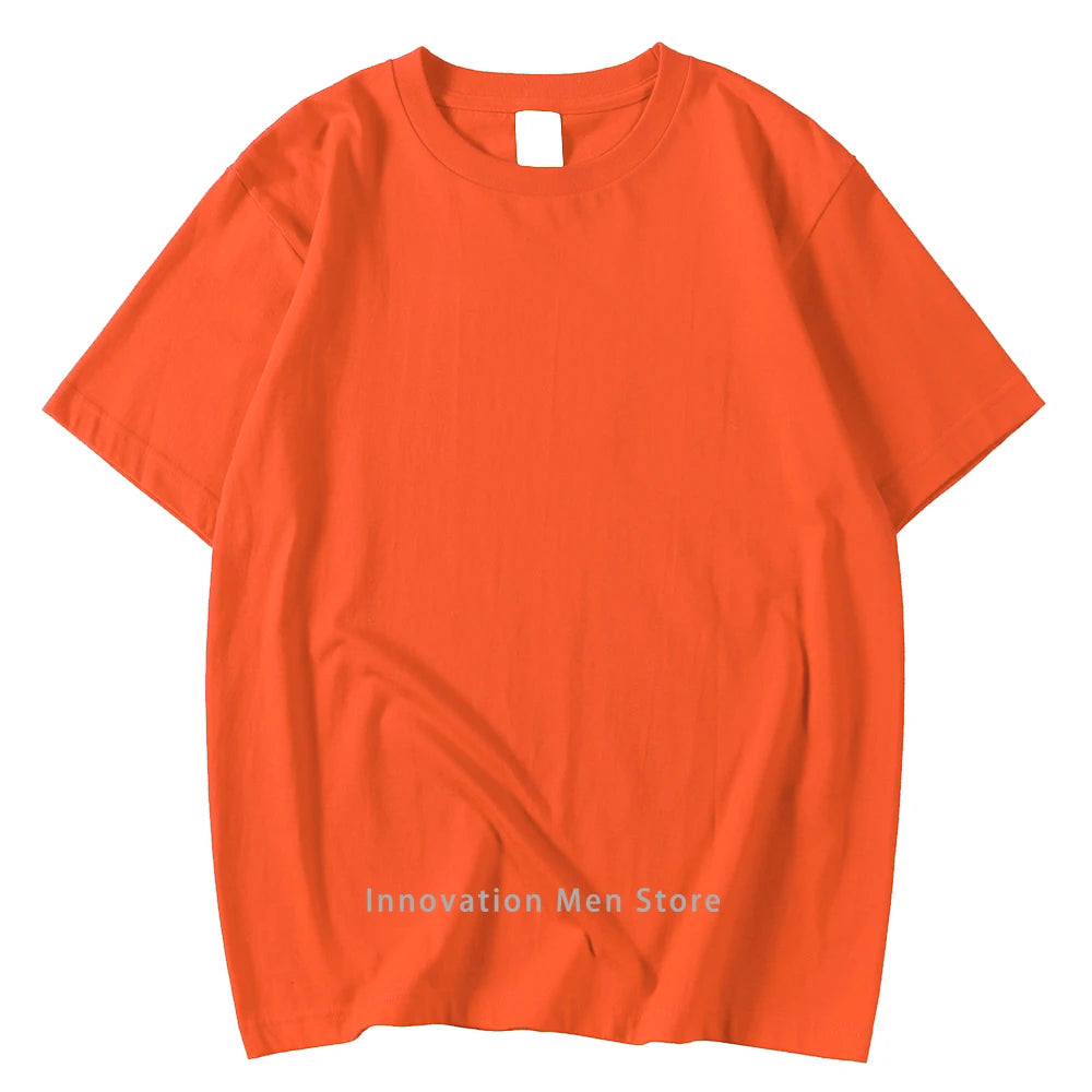 New Candy Color 100% Cotton T-Shirts Men Women 14 Colors Oversized Short Sleeves High Quality Brand Tee Clothing Soft T Shirts - Live Store 4U