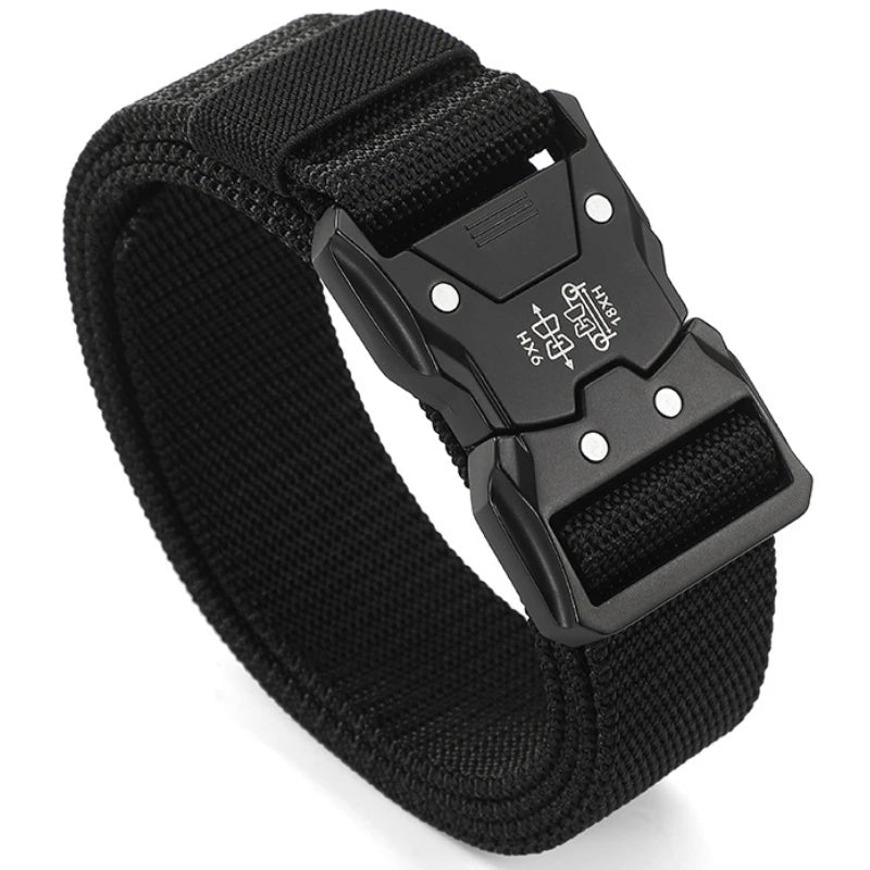 The New Men's 125cm Buckle Belt Nylon Braided Lightweight Breathable Daily Commuter Men's Belt - Live Store 4U