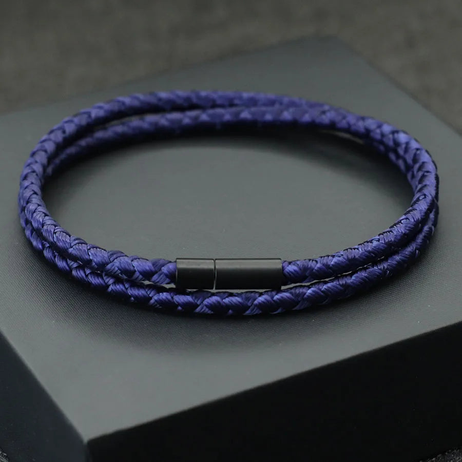 2025 New Simple Style Keel Rope Bracelet For Men Bilayer Wrap Braslet Bangle Homme Nautical Braclet Gifts For Him Pulseria Joias - Live Store 4U