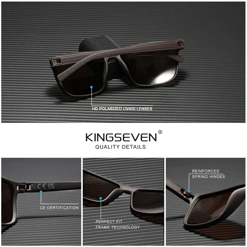 KINGSEVEN New Polarized Sunglasses Women Driving Classic Square Frame Sun Glasses sunglasses for Men Outdoor Travel 755