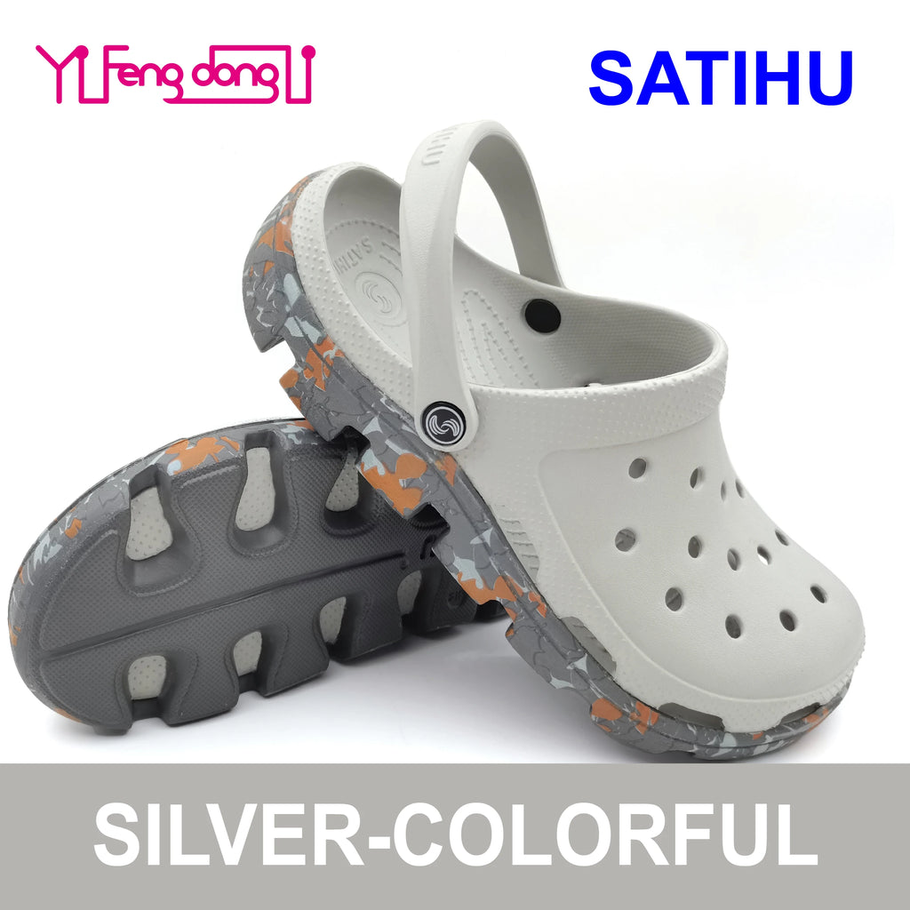 SATIHU Clogs Beach Sandals Casual Shoes Family Parent-child Male Female Lovers Friends Summer Stroll Antiskid Waterproof Fashion