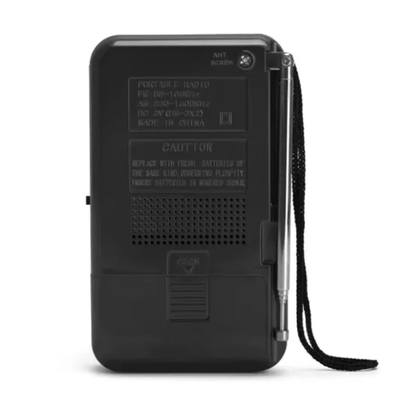 Full-Band AA Battery Small Portable Radio Mini AM FM Pointer Pocket Radio for Indoor Outdoor Camping Emergency Use