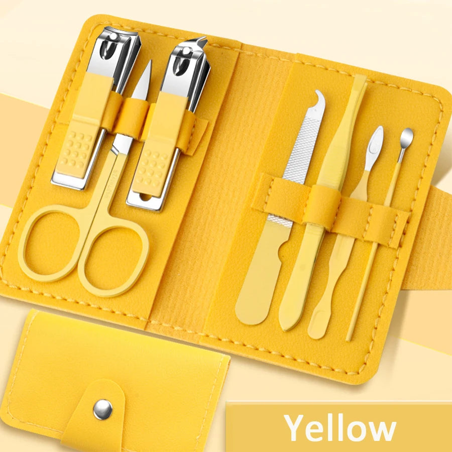 Professional Nail Clippers Set for Men, Stainless Steel Portable Nail Cutter Kit, High Carbon Steel Blade, Portable set