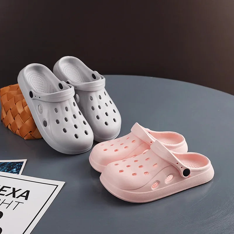 Mens Summer Beach Sandals Unisex Casual Garden Clogs Outdoor Wide Toe CR Sandals for Ladies Non Slip House Shower Slippers