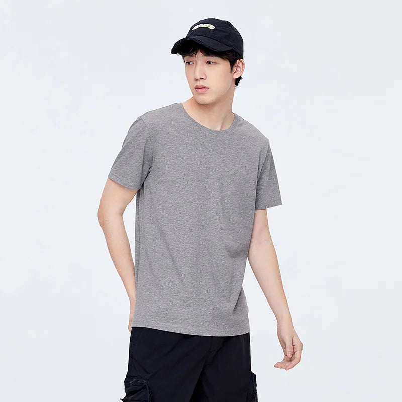 Semir Summer Cotton T Shirts Men 2024 Simple O Neck Stretch Solid New Tops Clothing Casual Tshirt Man Streetwear Cool Tee Shirts - Live Store 4U