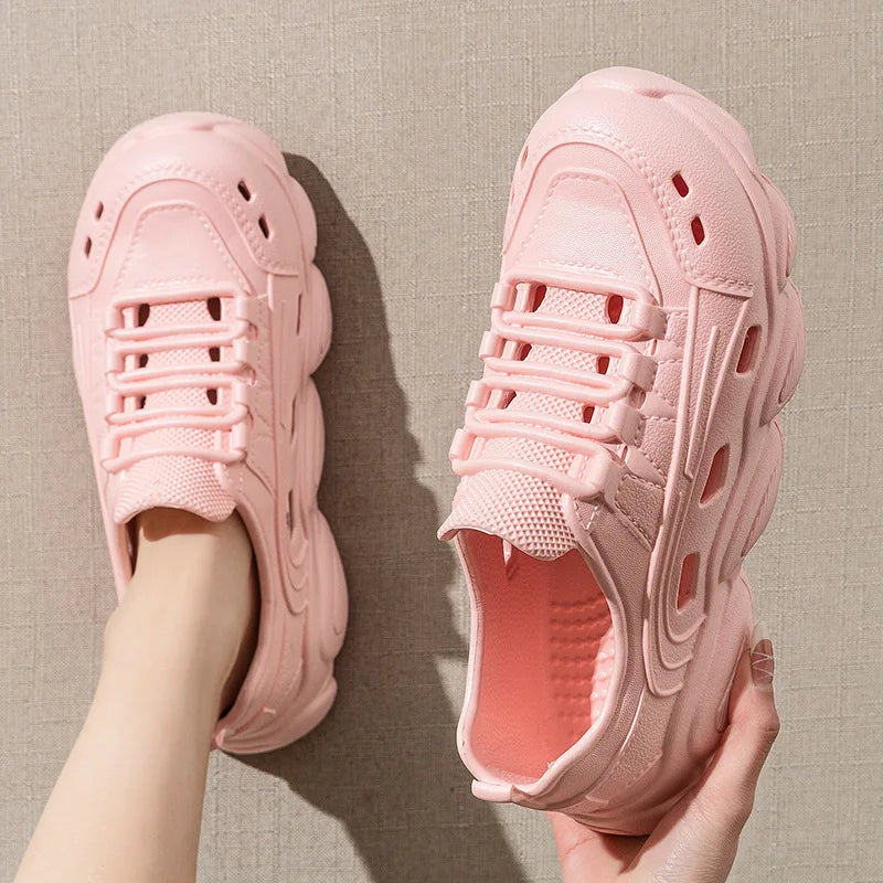 Summer Men's Super Light Sandals EVA Flat Waterproof Sneakers Thick Sole Slip-On Casual Shoes Fishing Driving Outdoor Jogging