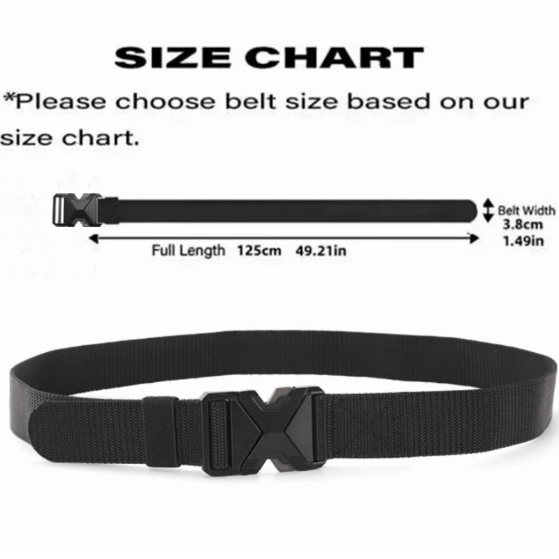 The New Men's 125cm Buckle Belt Nylon Braided Lightweight Breathable Daily Commuter Men's Belt - Live Store 4U