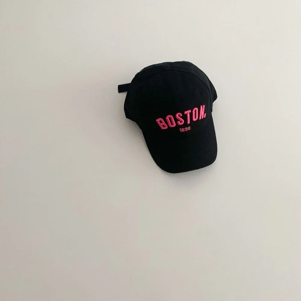 Children's Hats Boys And Girls Four Seasons Korean Version Of The Embroidered Letters Duck Tongue Cap Fashion Baby Baseball Cap