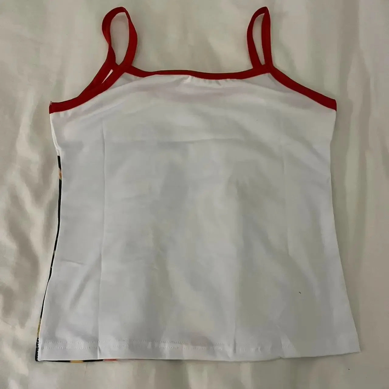 Y2K Clothes Cartoon print Slim Short Top Sexy corset Goth Vintage Street White Baby Tee Grunge Slim Crop Top Summer emo