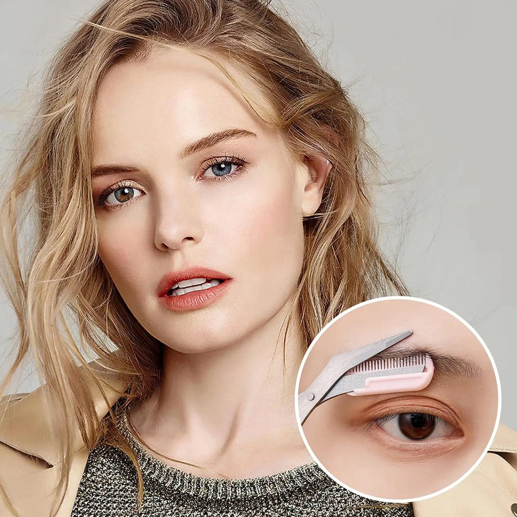 Eyebrow Trimming Knife Eyebrow Face Razor For Women Professional Eyebrow Scissors With Comb Brow Trimmer Scraper Accesso