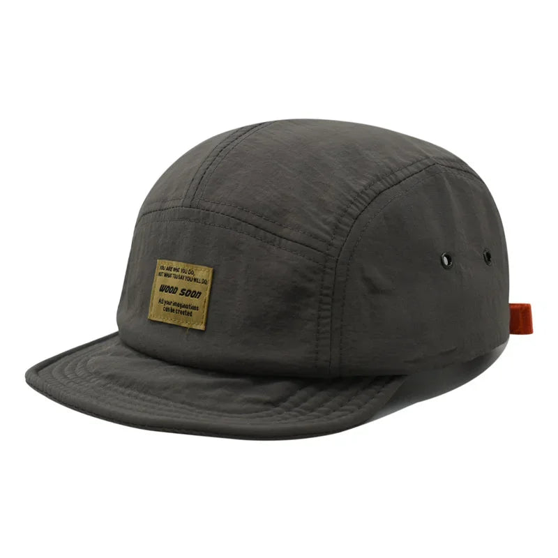 Fashion 5 Panel Baseball Cap Snapback Caps Quick-drying Flat-brimmed Hat for Men Women Adjustable Summer Casual Sunscreen Hats