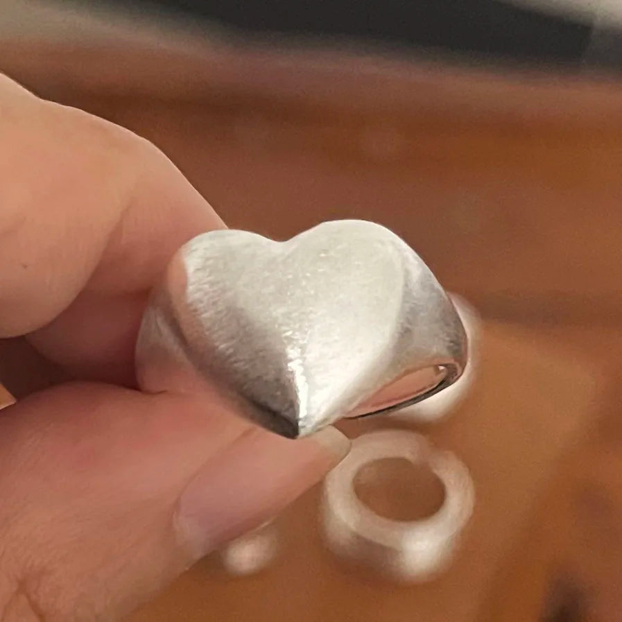 925 Sterling Silver Rings for Women Couple Minimalist Handmade Simple Wide Moon Ring Set Party Jewelry Gift Prevent Allergy - Live Store 4U